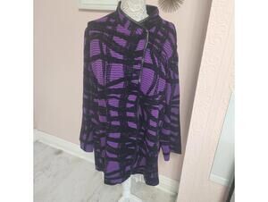 Flawless Ming Wang purple black cardigan sweater  2x 3 x see meaurements